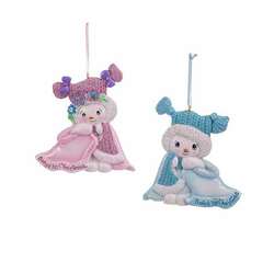 Item 100029 Baby's First Snow Kid With Blanket Ornament