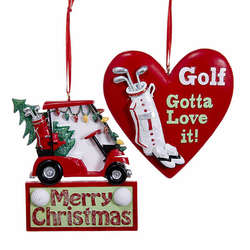 Item 100090 Golf Cart/Heart Ornament