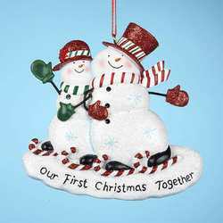 Item 100097 Our First Christmas Together Snowman Ornament