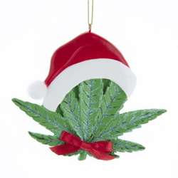 Item 100110 Cannabis Leaf Ornament