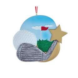 Item 100160 Golf With Star Ornament