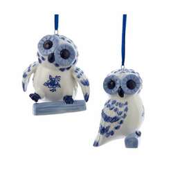 Item 100200 thumbnail Delft Blue Owl Ornament