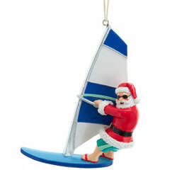 Item 100223 Wind Surfing Santa Ornament