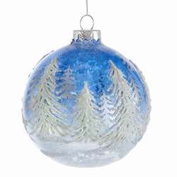 Item 100232 Winter Scene Ball Ornament