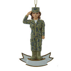 Item 100276 Female U.S. Army Soldier Ornament