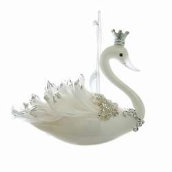 Item 100322 White Swan Ornament