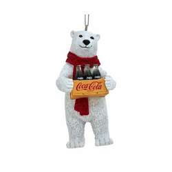 Item 100371 Coke Polar Bear With Crate Ornament