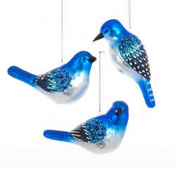 Item 100385 thumbnail Glass Blue Bird Ornament
