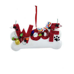 Item 100393 thumbnail Personalizable Woof Dog Ornament