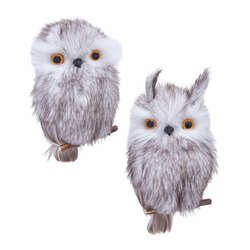 Item 100411 thumbnail Gray Owl On Branch Ornament