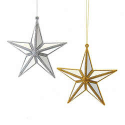 Item 100438 thumbnail Gold/Silver Mirror Star Ornament