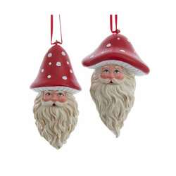 Item 100458 Lucky Mushroom Santa Head Ornament