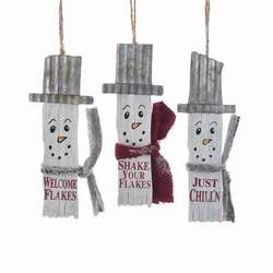 Item 100522 Slat Snowman Ornament