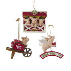Item 100529 Farm Pig Ornament