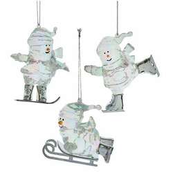 Item 100614 Opalescent Snowman Ornament