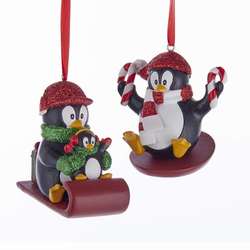 Item 100630 Penguin On Sled Ornament