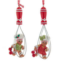 Item 100696 thumbnail Gingerbread Boy/Girl On Whisk Ornament
