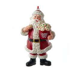 Item 100718 Popcorn Santa Ornament