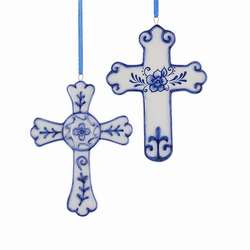 Item 100740 Delft Blue Cross Ornament