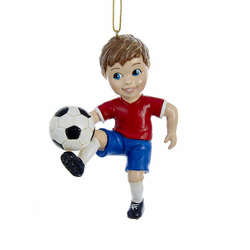 Item 100795 Soccer Boy Ornament