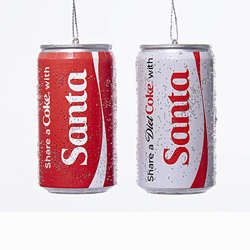 Item 100829 Share A Coke/Diet Coke With Santa Can Ornament