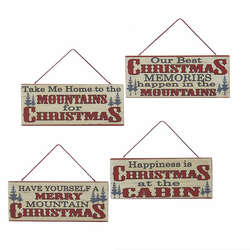Item 100921 Mountain Sign Ornament
