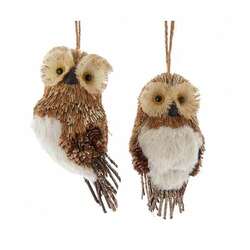 Item 100925 Natural Owl Ornament