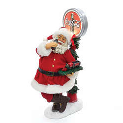 Item 100942 Santa With Light Up LED Coke Sign