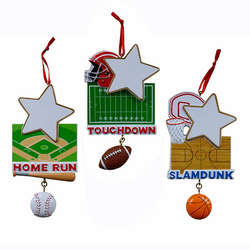 Item 100988 thumbnail Personalizable Sports Ornament