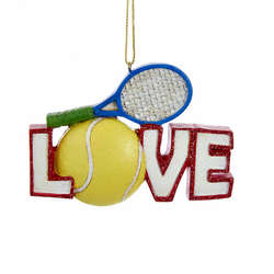 Item 101046 Tennis Love Ornament
