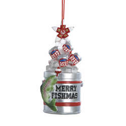 Item 101057 Ice Bucket With Beer & Fish Ornament