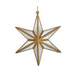 Item 101102 Gold Mirror Star Ornament