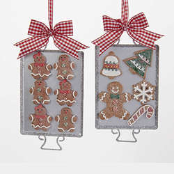 Item 101125 Gingerbread/Sugar Cookies On Tray Ornament