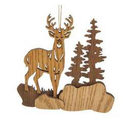Item 101151 Deer Scene Ornament