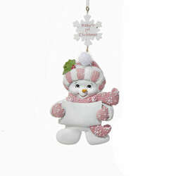 Item 101168 Baby's First Christmas Snowman Girl Ornament