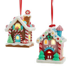 Item 101172 thumbnail Claydough Gingerbread Lit House Ornament