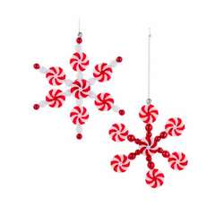 Item 101186 Peppermint Candy Snowflake Ornament