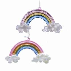 Item 101192 Rainbow With Glitter Ornament