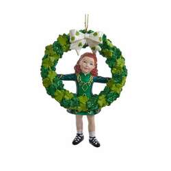 Item 101193 Irish Girl With Wreath Ornament