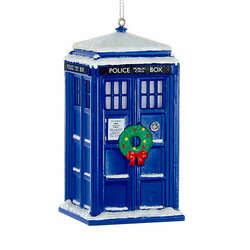 Item 101226 Doctor Who Tardis With Wreath Ornament