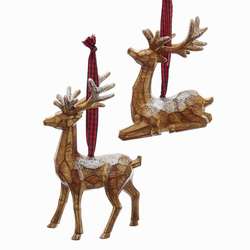 Item 101228 Reindeer With Glitter Ornament