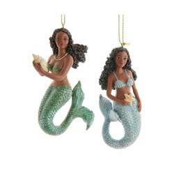 Item 101237 thumbnail Green/Blue Mermaid Ornament
