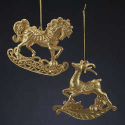 Item 101272 Gold Horse/Deer Ornament 