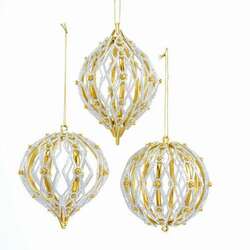 Item 101281 Shiny Gold Finial/Onion/Ball Ornament