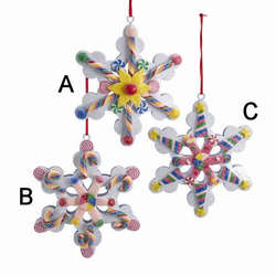 Item 101318 Candy Snowflake Ornament
