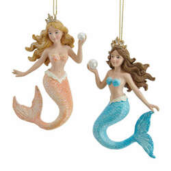 Item 101319 thumbnail Coral Blue Mermaid Ornament