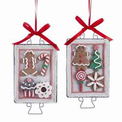 Item 101331 Gingerbread Cookies On Baking Tray Ornament