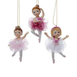 Item 101454 Pink/White Ballerina Girl Ornament