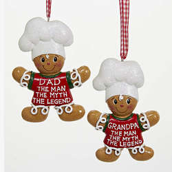 Item 101564 Gingerbread Dad/Grandpa Chef Ornament