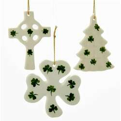 Item 101594 Shamrock Tree Cross Irish Ornament